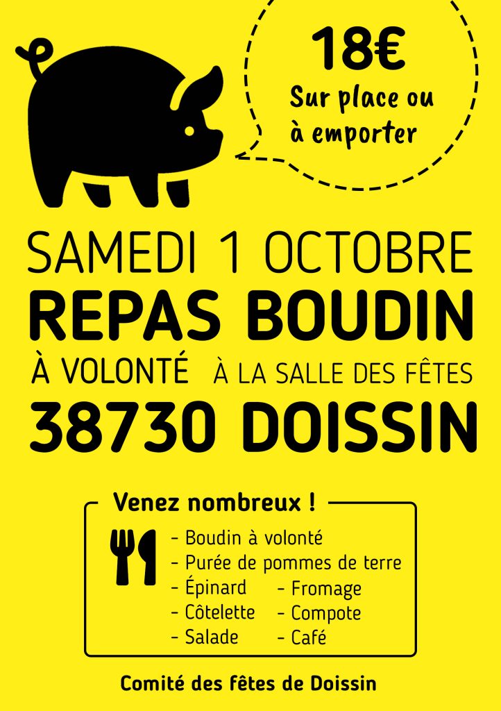 Repas Boudin Foire de Doissin